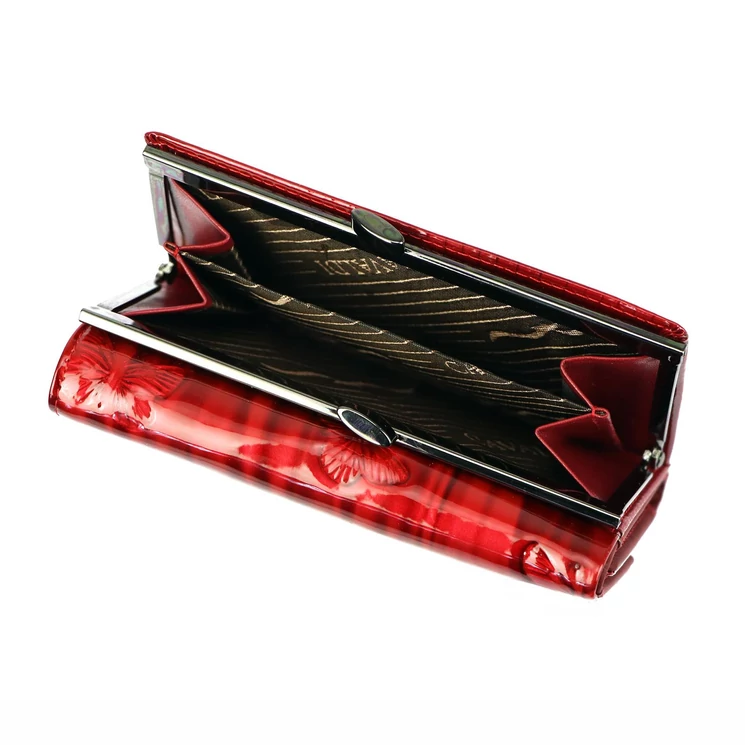 Cavaldi Valódi bőr Pénztárca piros színben