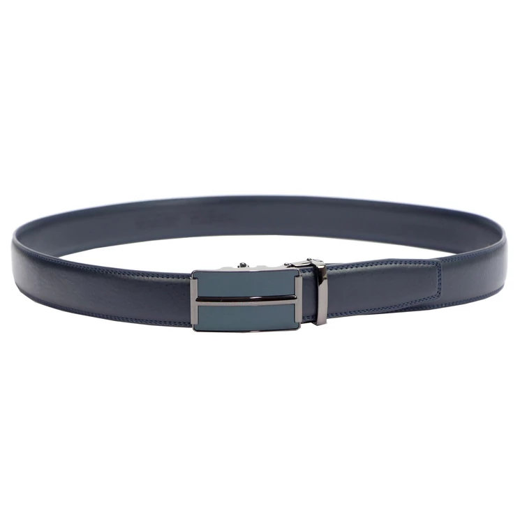 MassiLiano Sergio Valódi bőr öv kék színben