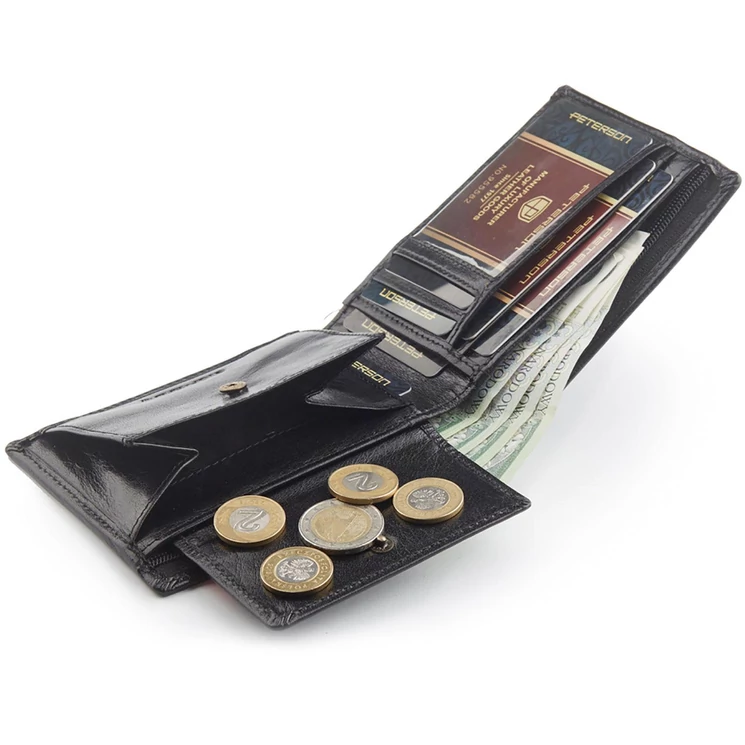 Peterson Valódi bőr Pénztárca