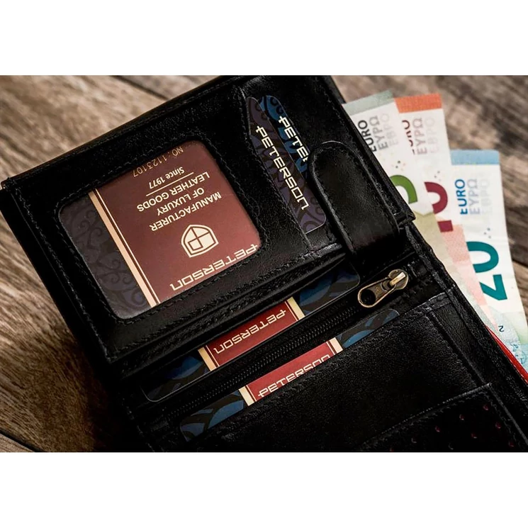 Peterson Valódi bőr Pénztárca