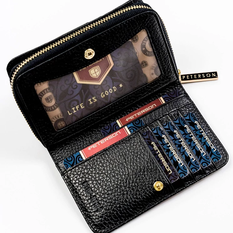 Peterson Valódi bőr Pénztárca