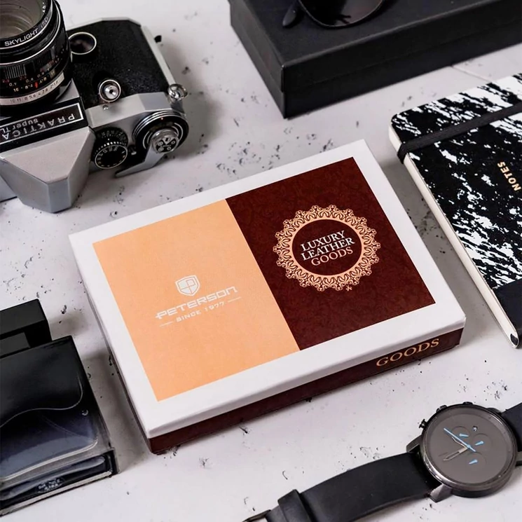 Peterson Valódi bőr motoros Pénztárca