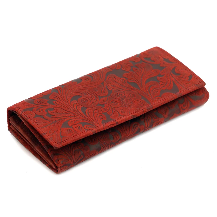 Valódi bőr Pénztárca Piros színben