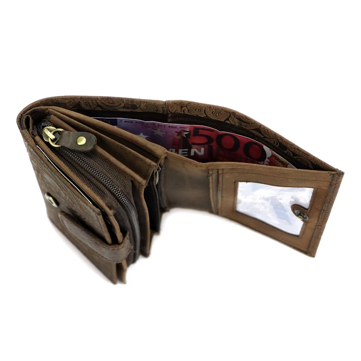 Valódi bőr Pénztárca Piros színben