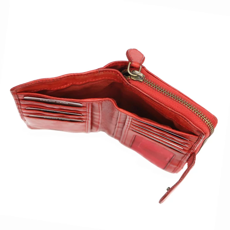 VS vintage valódi bőr Pénztárca