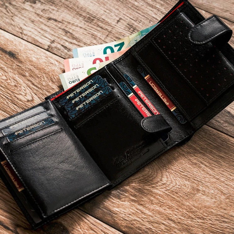 Peterson Valódi bőr Pénztárca