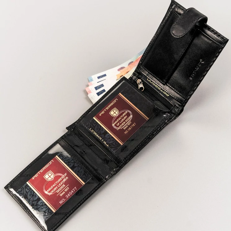 Peterson Valódi bőr Pénztárca