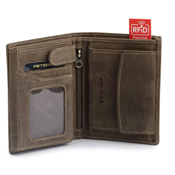 Peterson Valódi bőr Pénztárca