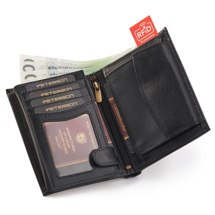 Peterson Valódi bőr Pénztárca