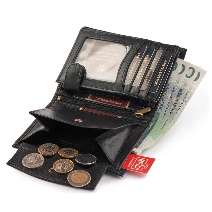 Peterson Valódi bőr Pénztárca