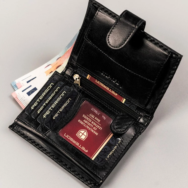 Peterson Valódi bőr Pénztárca