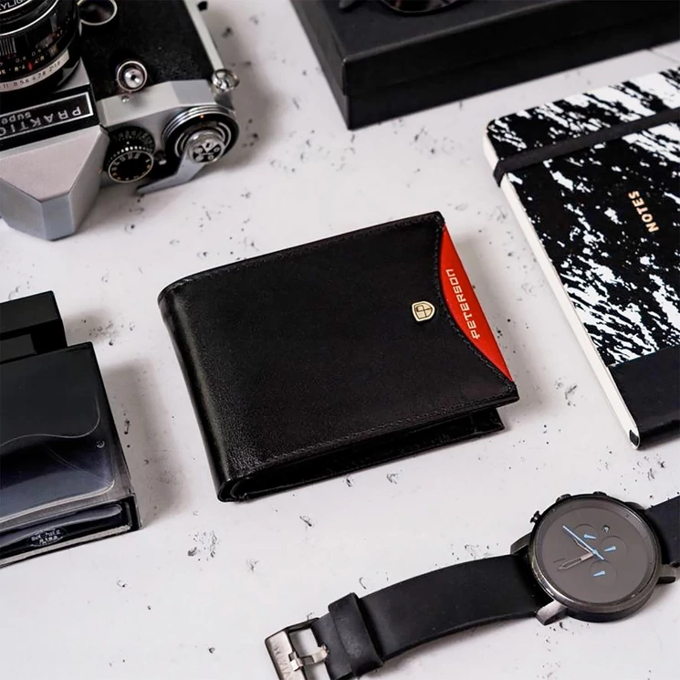 Peterson Valódi bőr Pénztárca