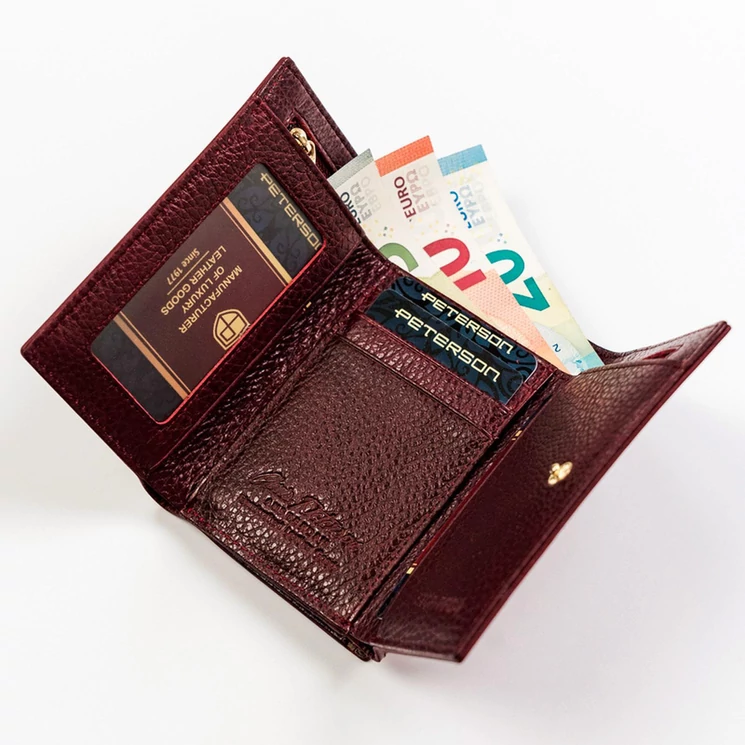 Peterson Valódi bőr Pénztárca