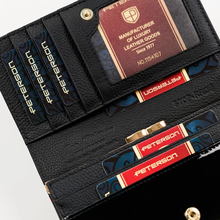 Peterson Valódi bőr Pénztárca