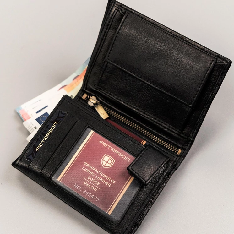 Peterson Valódi bőr Pénztárca