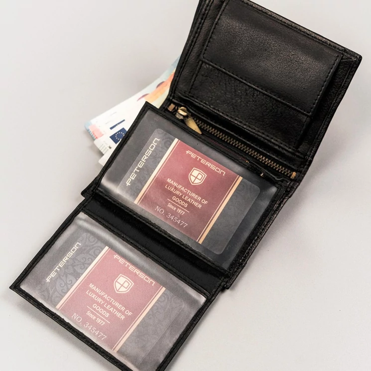 Peterson Valódi bőr Pénztárca