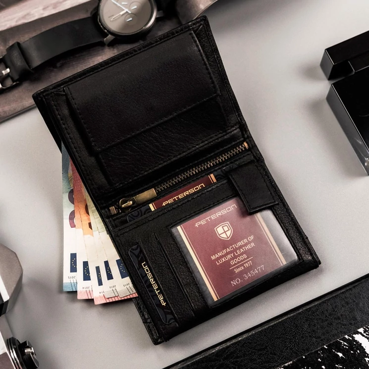 Peterson Valódi bőr Pénztárca