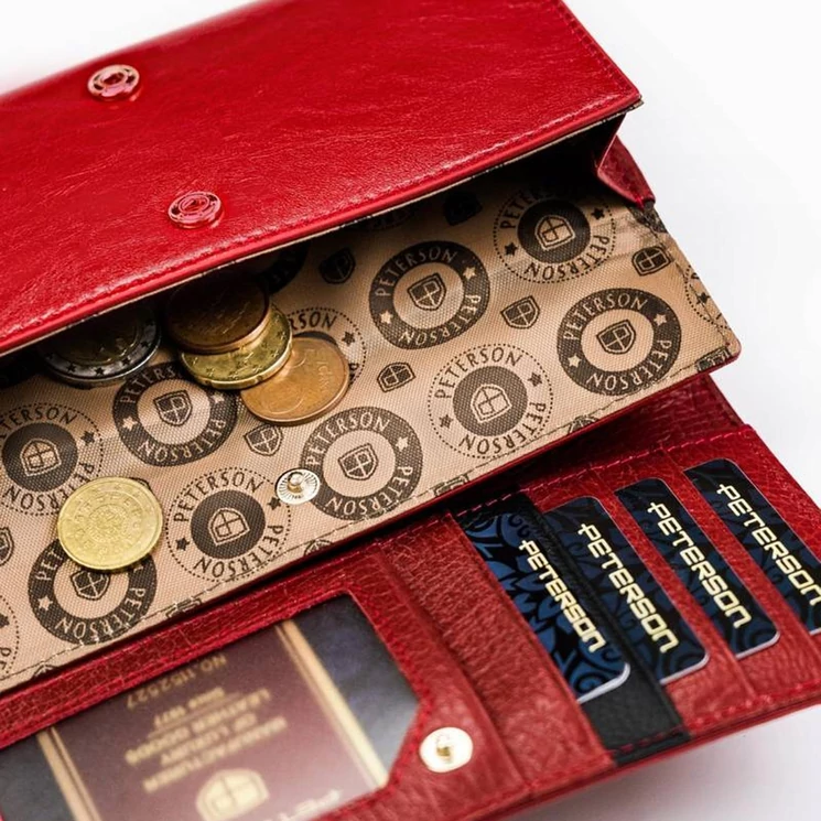 Peterson Valódi bőr Pénztárca