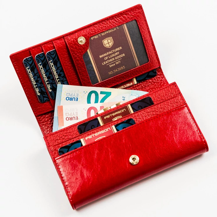 Peterson Valódi bőr Pénztárca