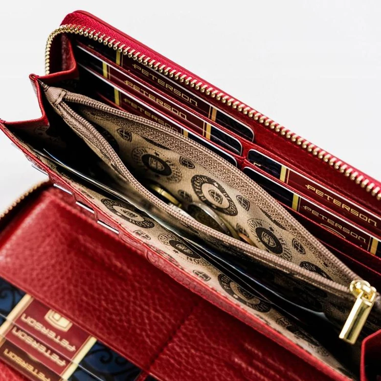 Peterson Valódi bőr Pénztárca