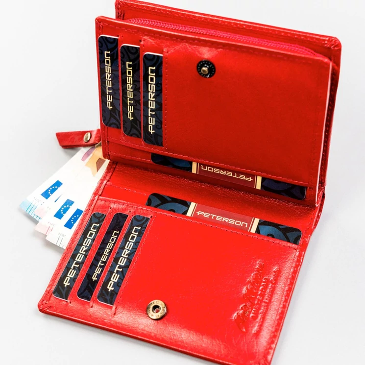 Peterson Valódi bőr Pénztárca