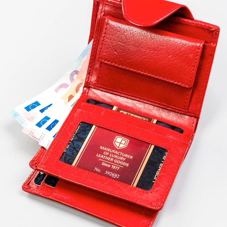 Peterson Valódi bőr Pénztárca