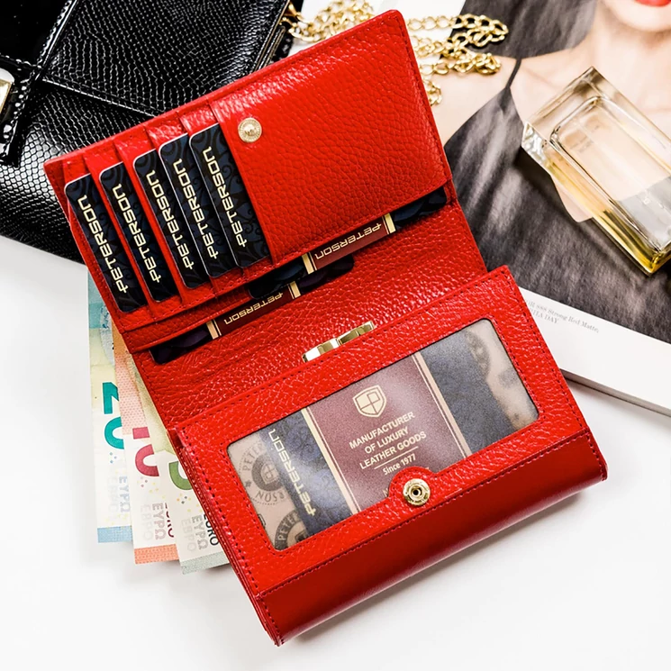 Peterson Valódi bőr Pénztárca