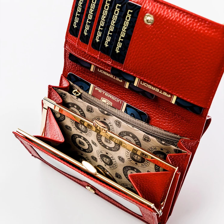 Peterson Valódi bőr Pénztárca