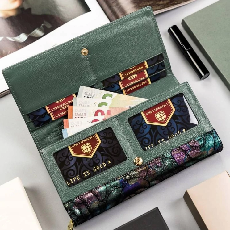 Peterson Valódi bőr Pénztárca