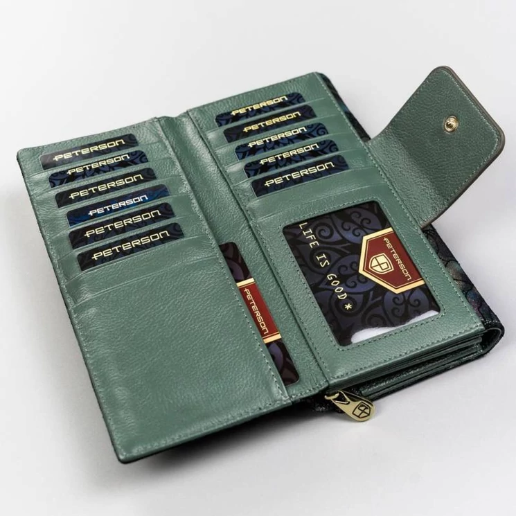 Peterson Valódi bőr Pénztárca