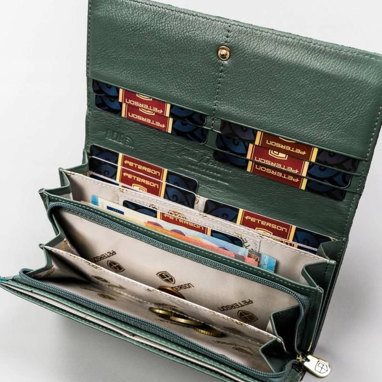 Peterson Valódi bőr Pénztárca