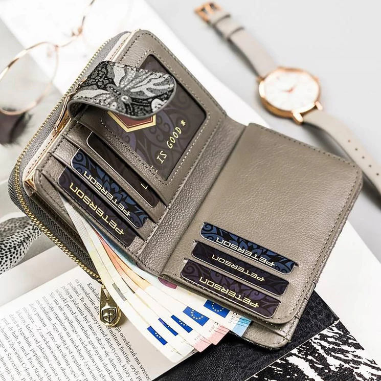 Peterson Valódi bőr Pénztárca