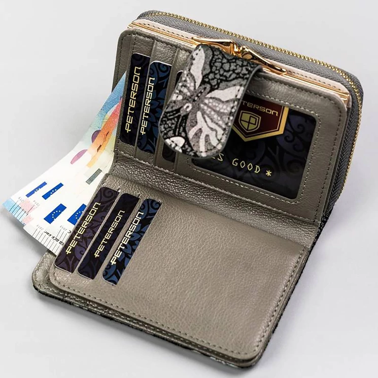 Peterson Valódi bőr Pénztárca
