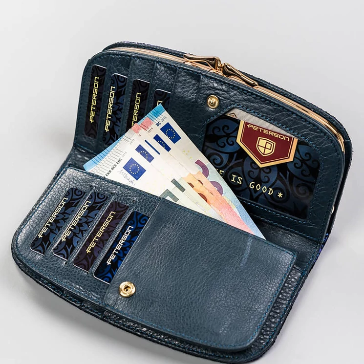 Peterson Valódi bőr Pénztárca
