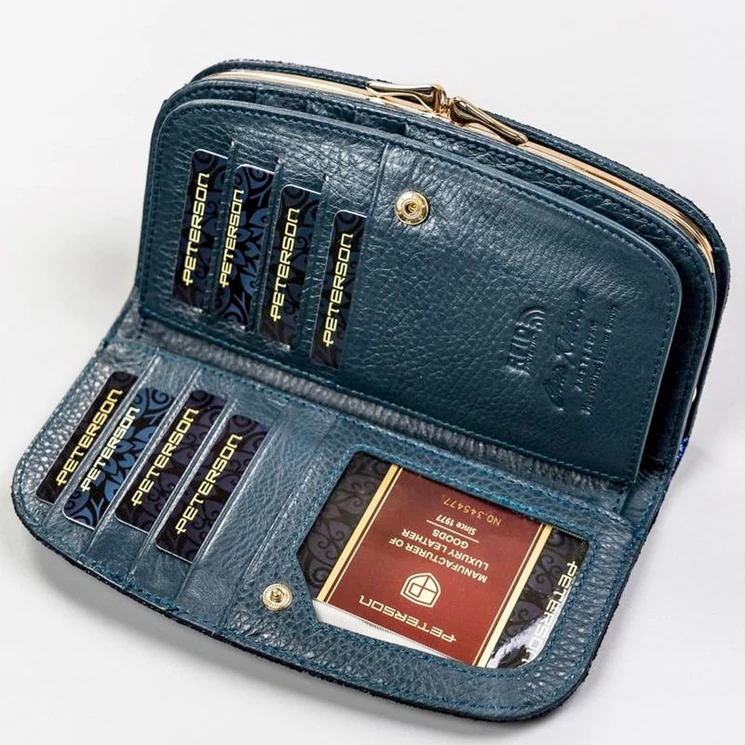 Peterson Valódi bőr Pénztárca