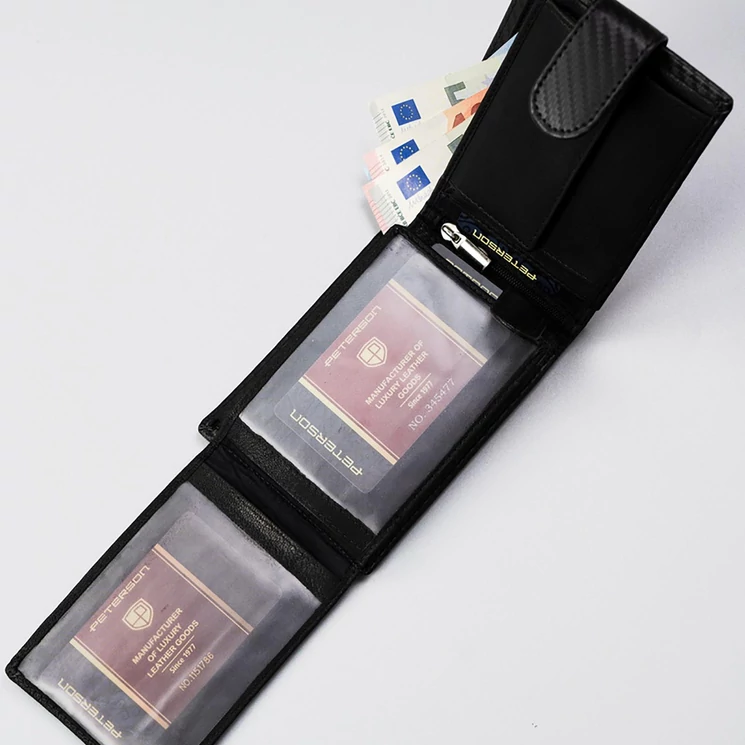 Peterson Valódi bőr Pénztárca