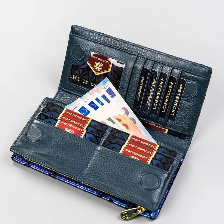 Pillangós  Valódi bőr Pénztárca piros színben