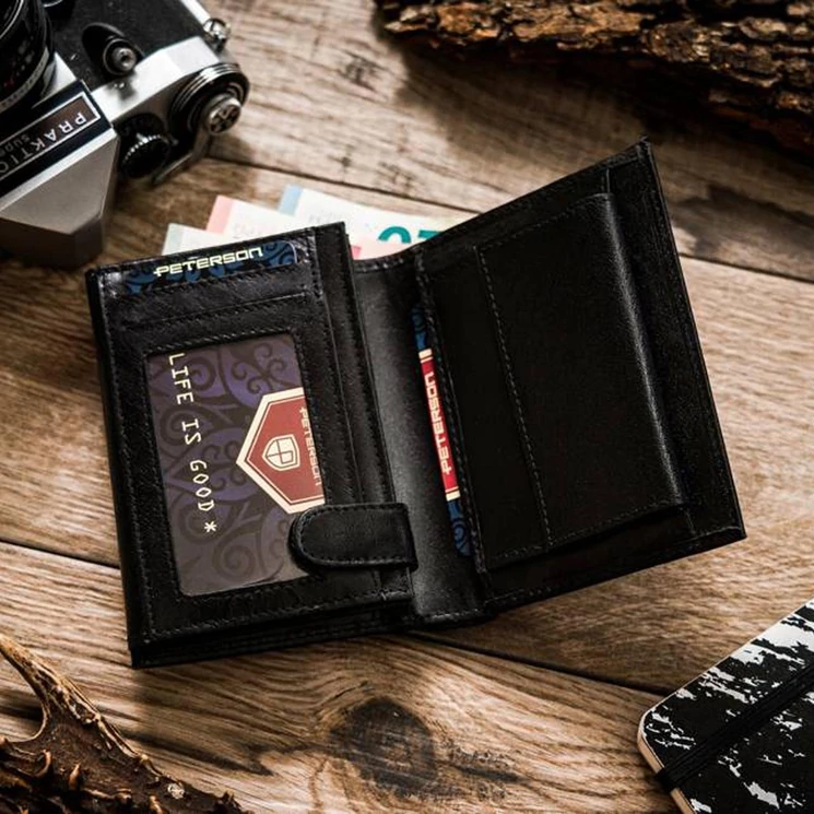 Peterson Valódi bőr Pénztárca