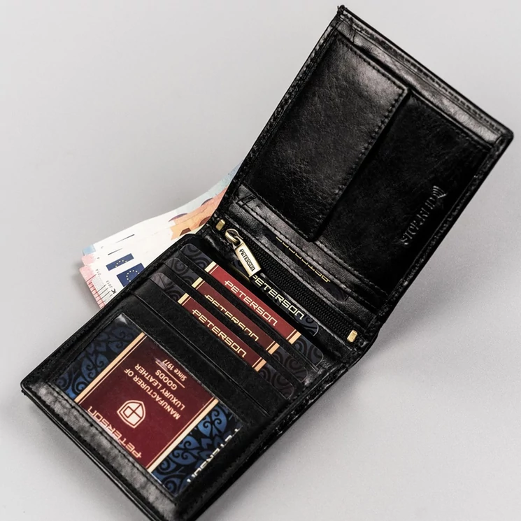 Peterson Valódi bőr Pénztárca