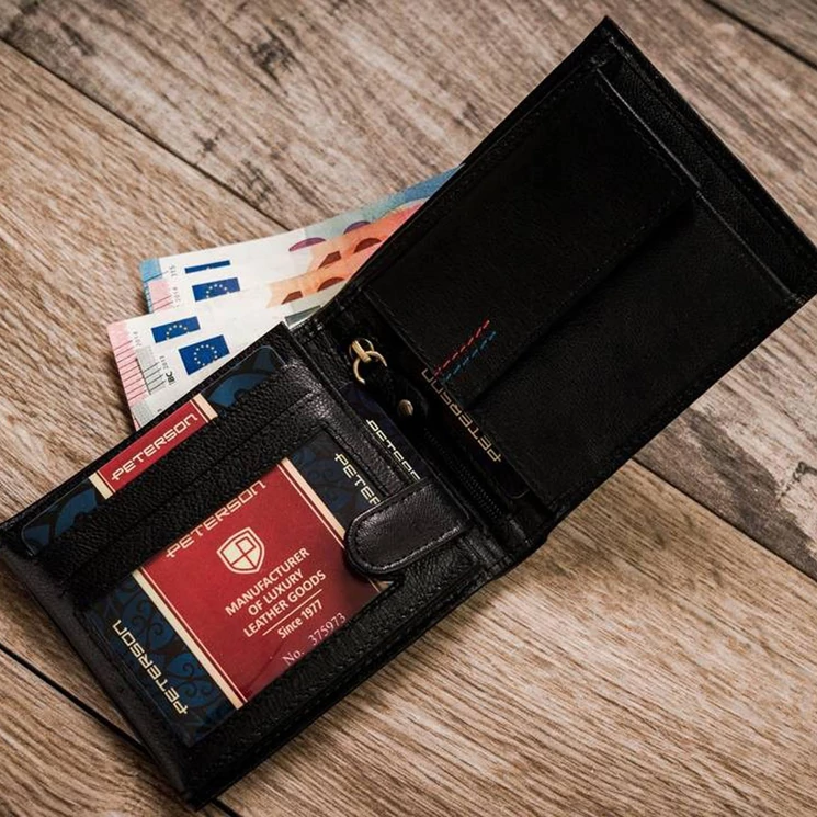 Peterson Valódi bőr Pénztárca