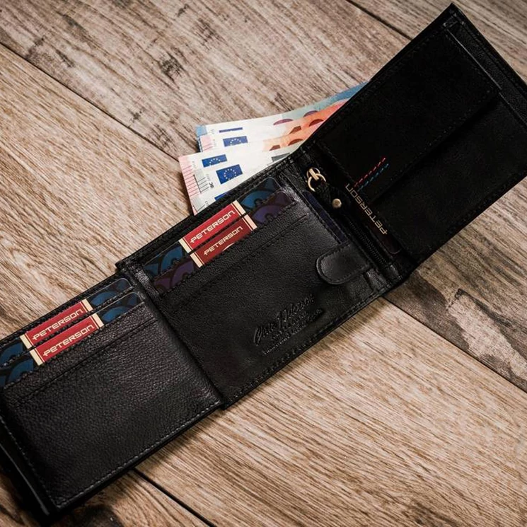 Peterson Valódi bőr Pénztárca