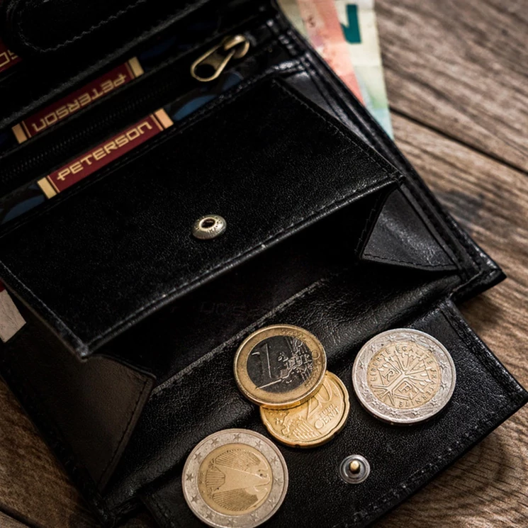Peterson Valódi bőr Pénztárca