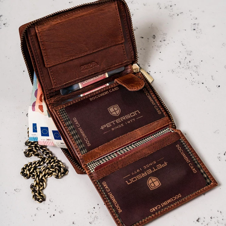 Peterson Valódi bőr Pénztárca