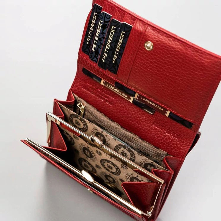 Peterson Valódi bőr Pénztárca