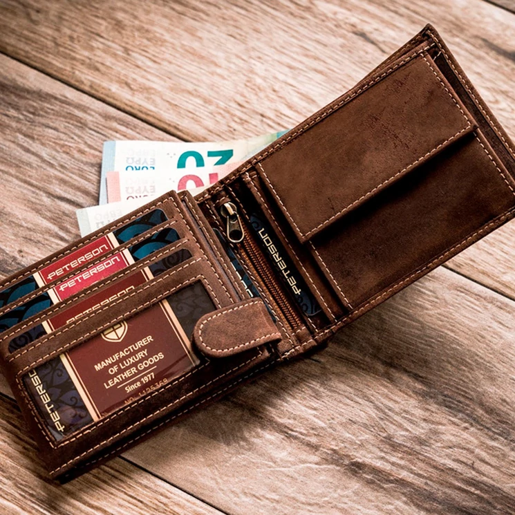 Motoros Valódi bőr Pénztárca