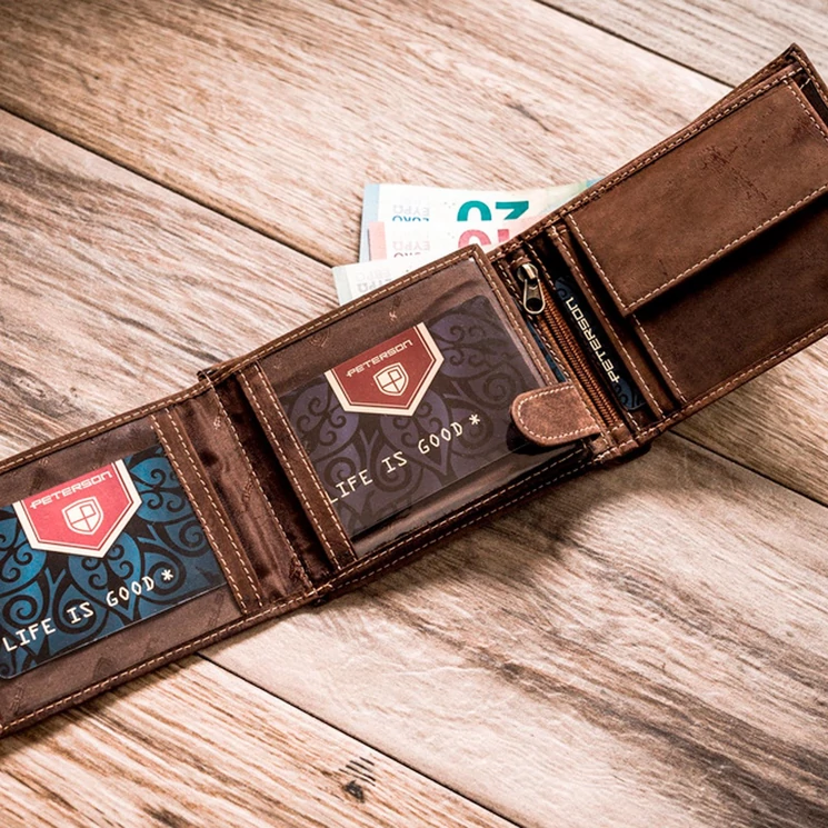 Motoros Valódi bőr Pénztárca