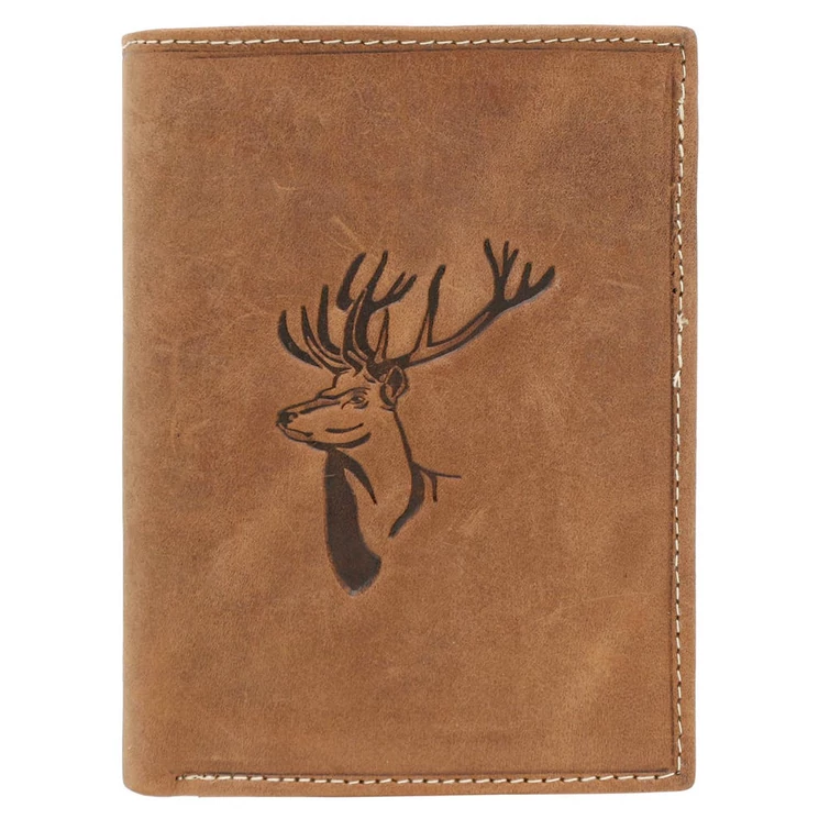 Wild Valódi bőr Pénztárca szarvas mintával