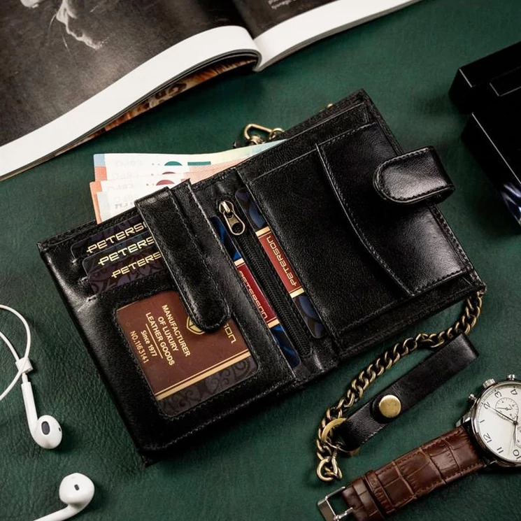 Peterson Valódi bőr Pénztárca