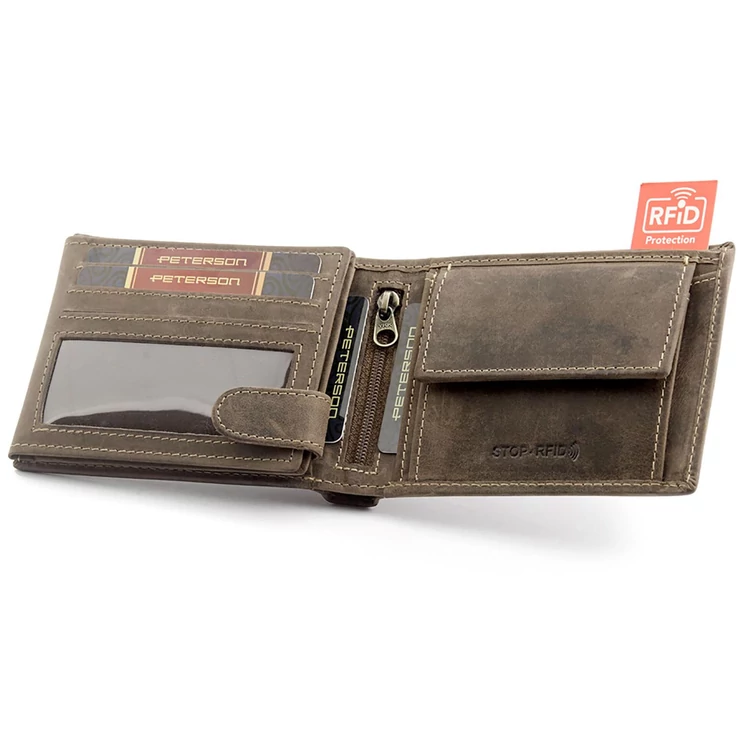 Peterson Valódi bőr Pénztárca