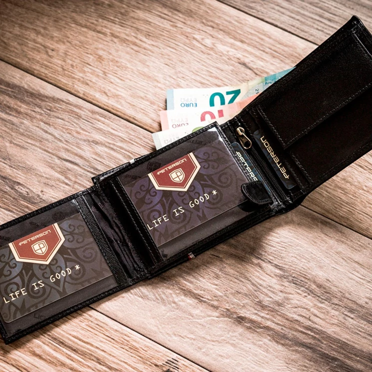 Peterson Valódi bőr Pénztárca